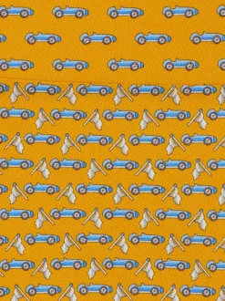 Race print silk tie - Men