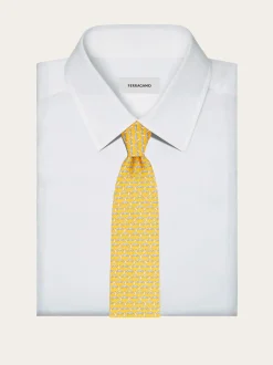 Race print silk tie - Men