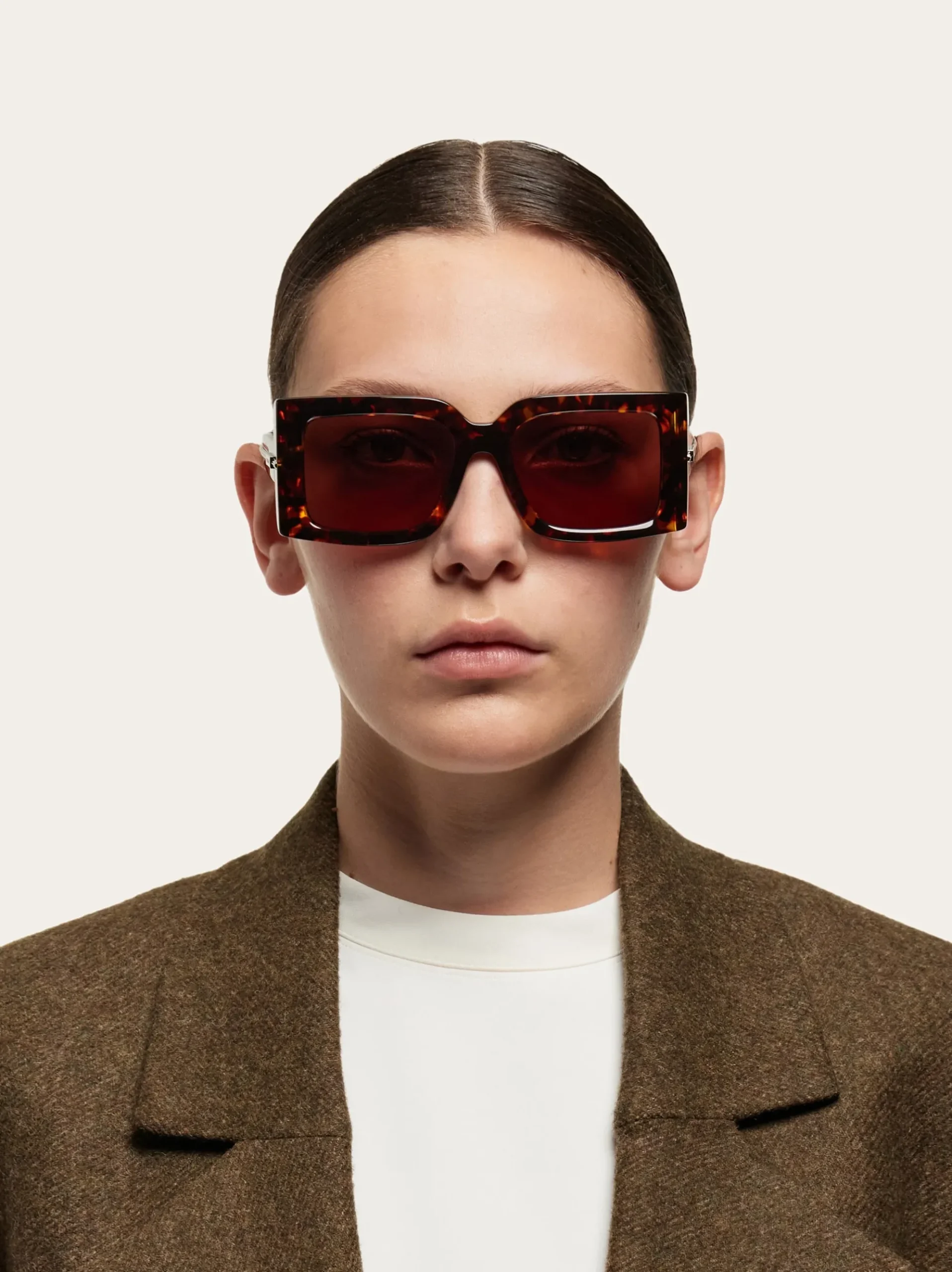 Rectangular frame sunglasses - Women