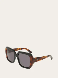 Rectangular frame sunglasses - Women