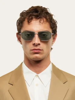 Rectangular frame sunglasses - Men