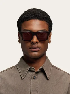 Rectangular frame sunglasses - Men