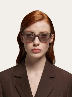 Rectangular frame sunglasses - Women
