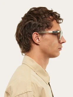 Rectangular frame sunglasses - Men
