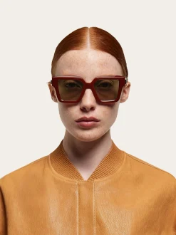 Rectangular frame sunglasses - Women