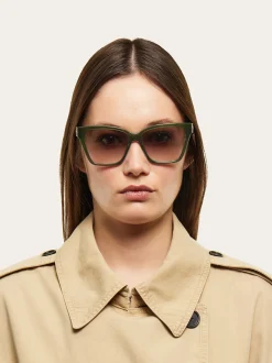 Rectangular frame sunglasses - Women
