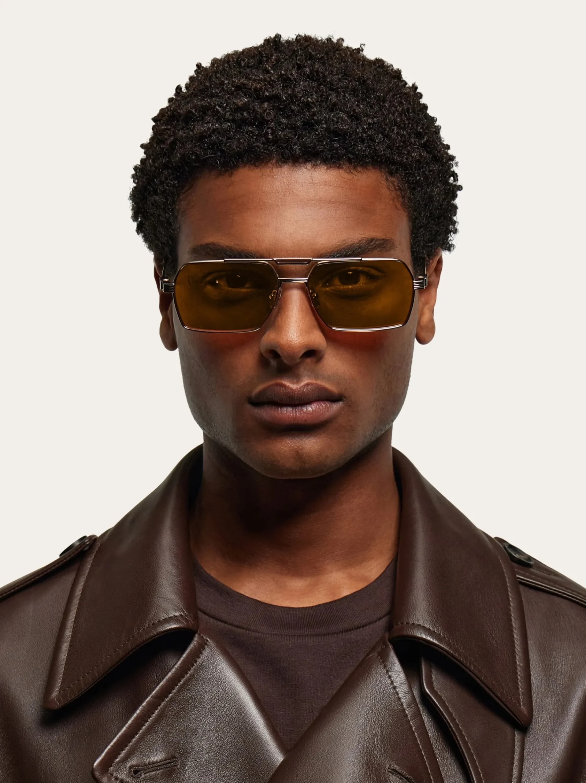 Rectangular frame sunglasses - Men