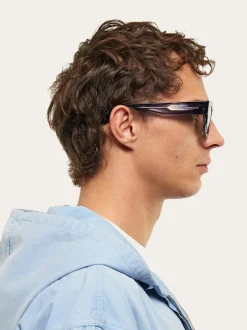 Rectangular frame sunglasses - Men