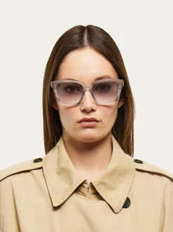 Rectangular frame sunglasses - Women