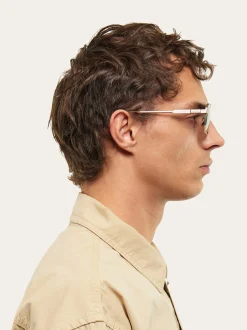 Rectangular frame sunglasses - Men