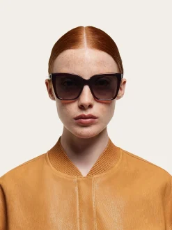 Rectangular frame sunglasses - Women