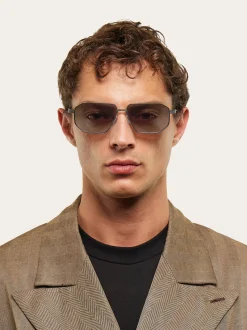 Rectangular frame sunglasses - Men
