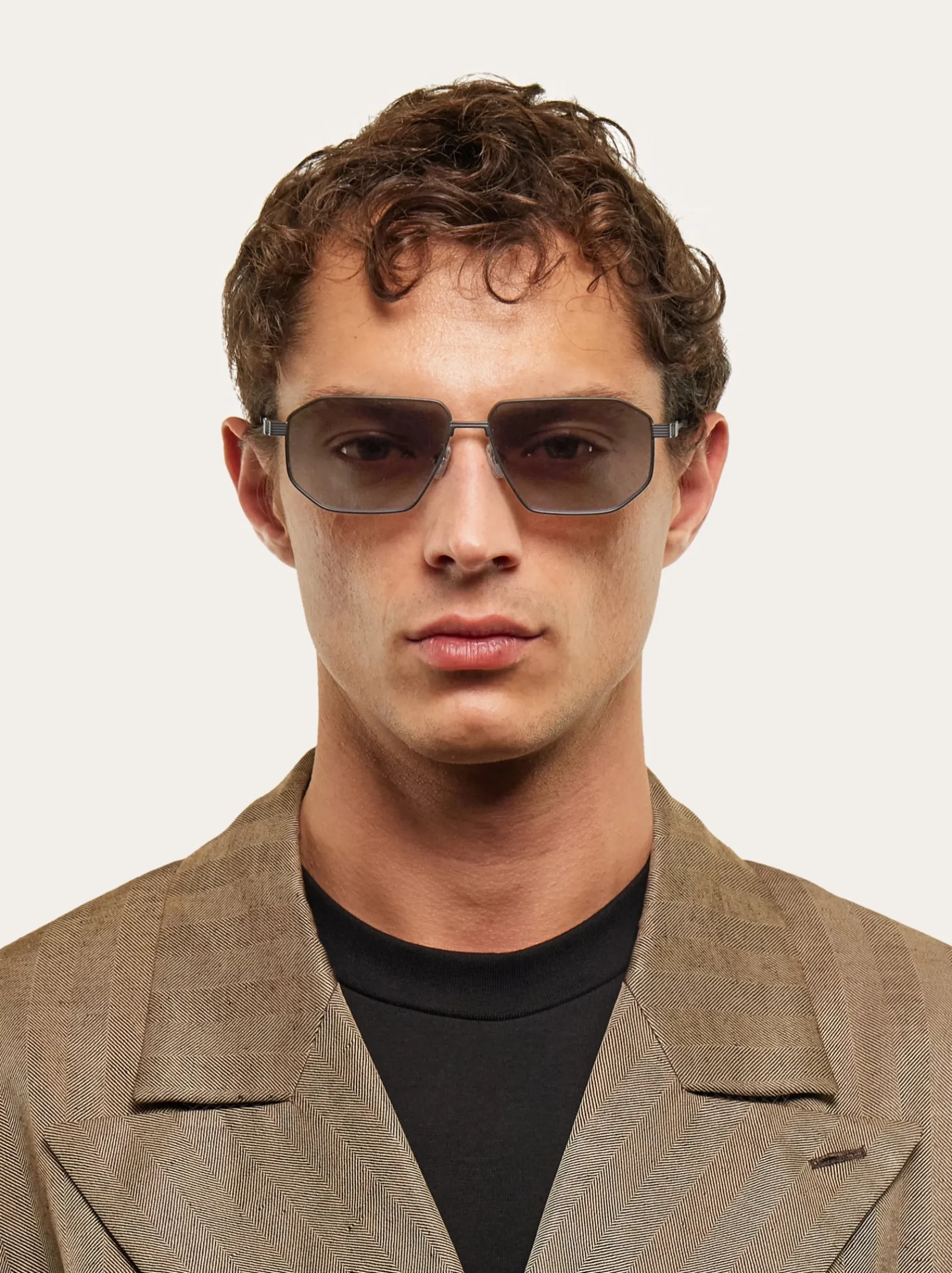 Rectangular frame sunglasses - Men