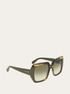 Rectangular frame sunglasses - Women