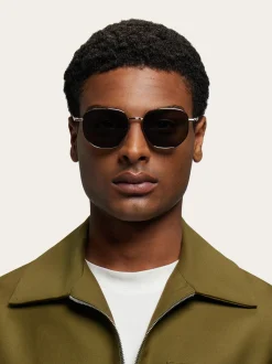 Rectangular frame sunglasses - Men