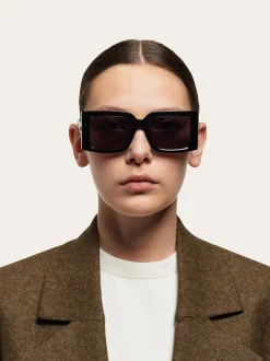 Rectangular frame sunglasses - Women