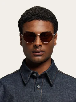 Rectangular frame sunglasses - Men