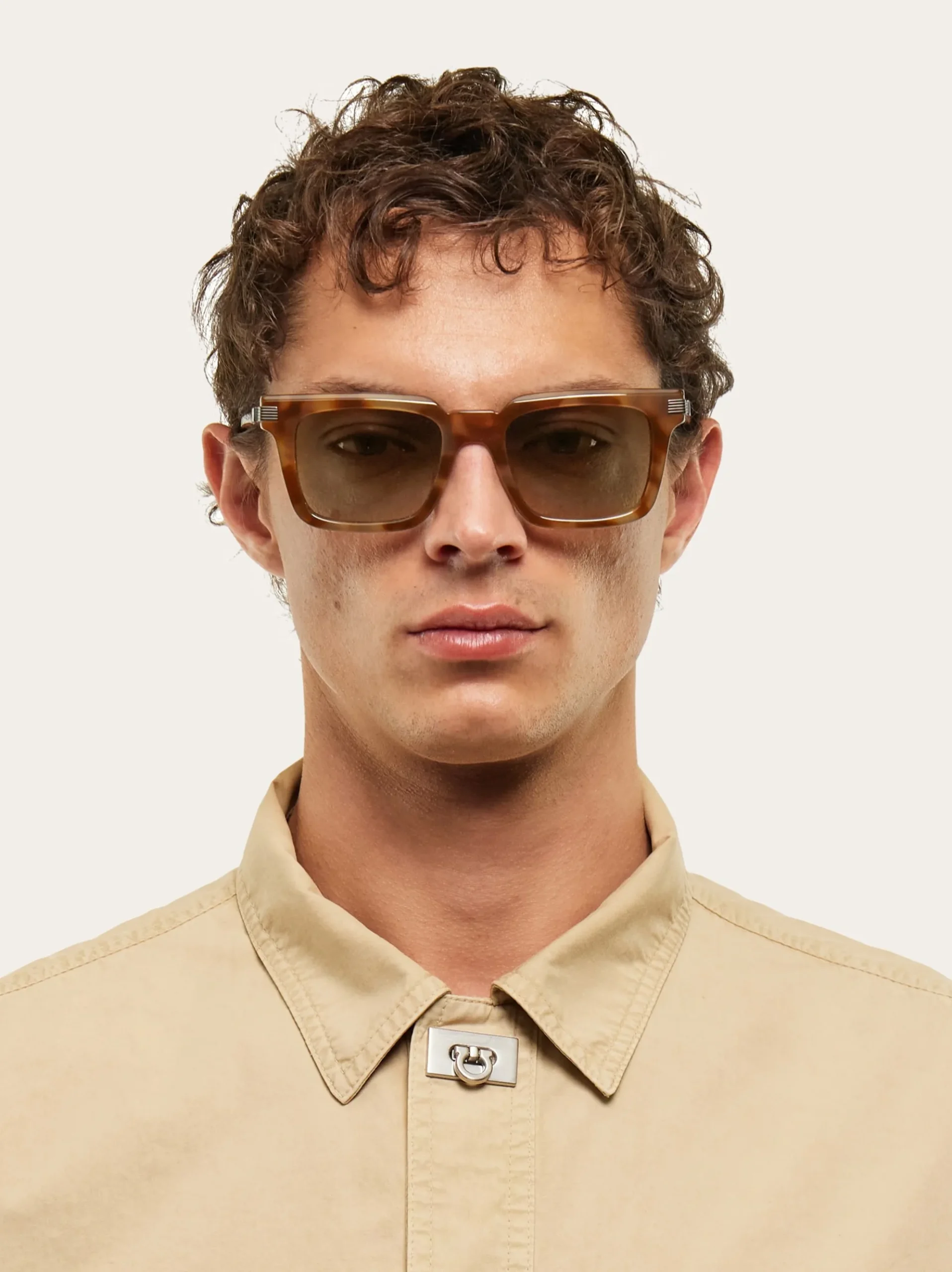 Rectangular frame sunglasses - Men