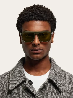 Rectangular frame sunglasses - Men