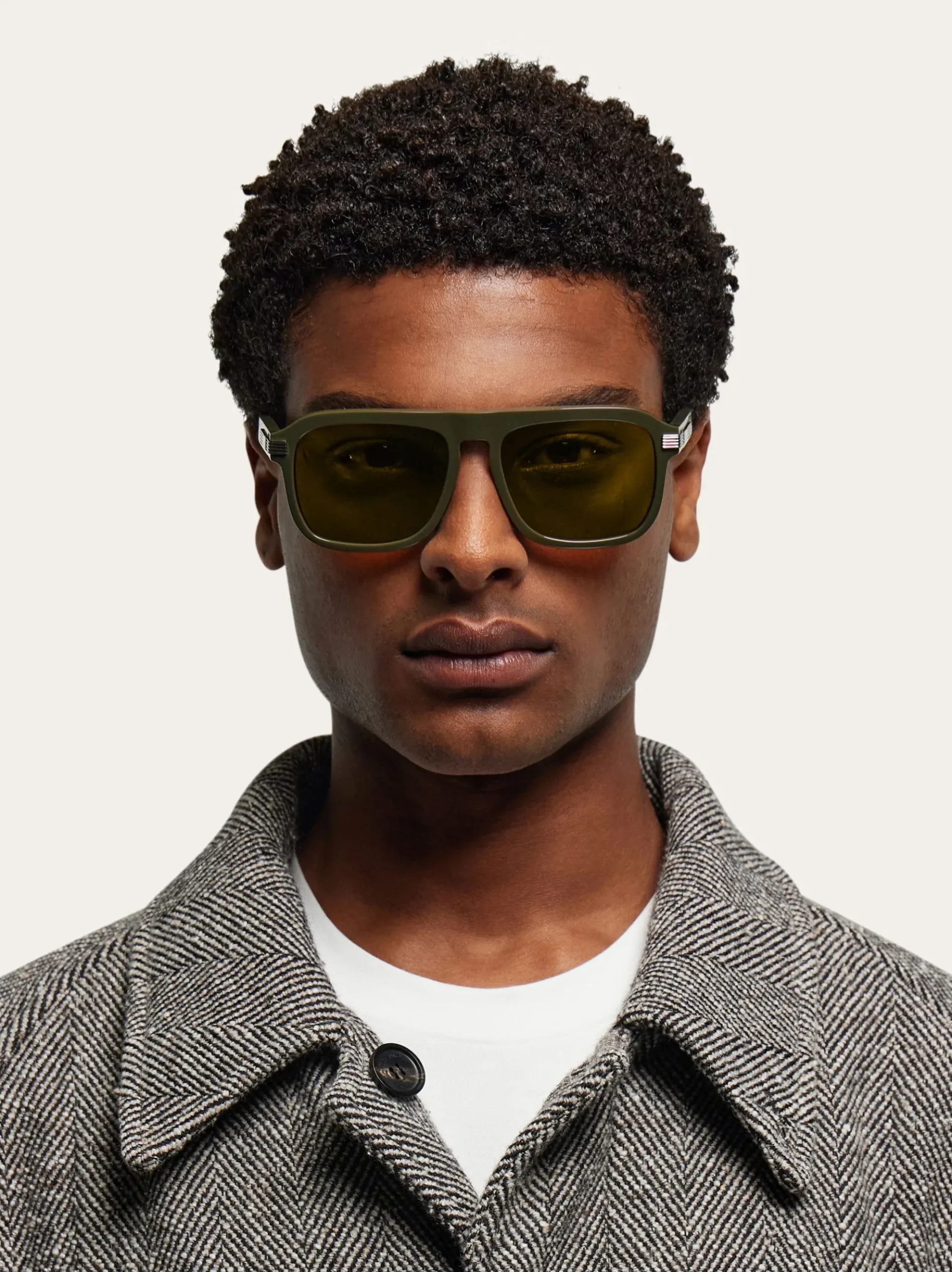 Rectangular frame sunglasses - Men