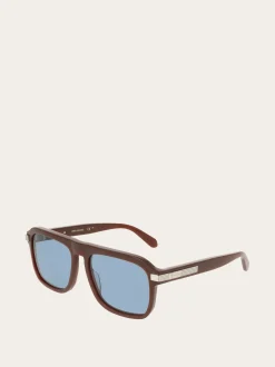 Rectangular frame sunglasses - Men