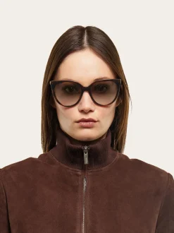 Rectangular frame sunglasses - Women