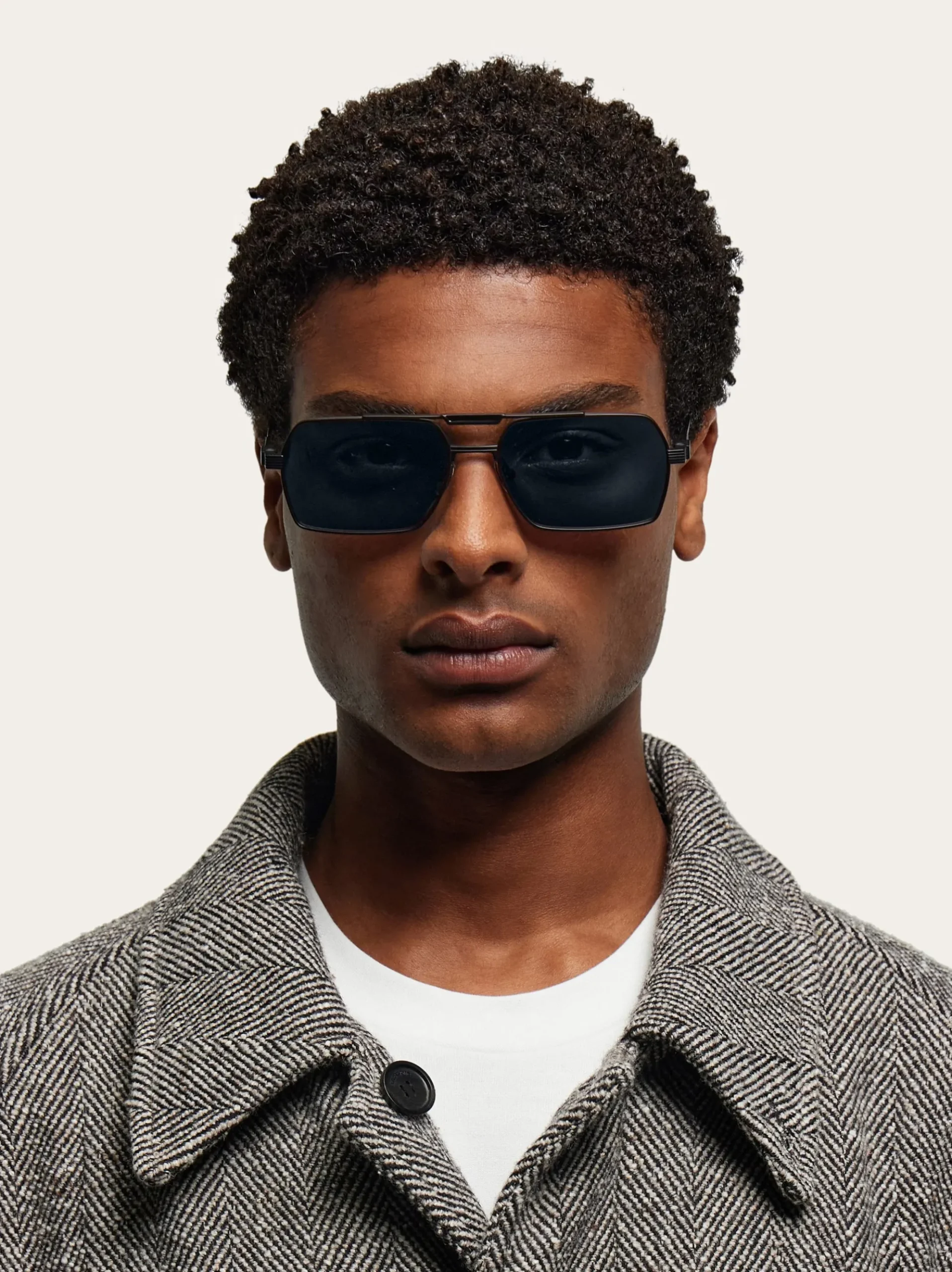 Rectangular frame sunglasses - Men