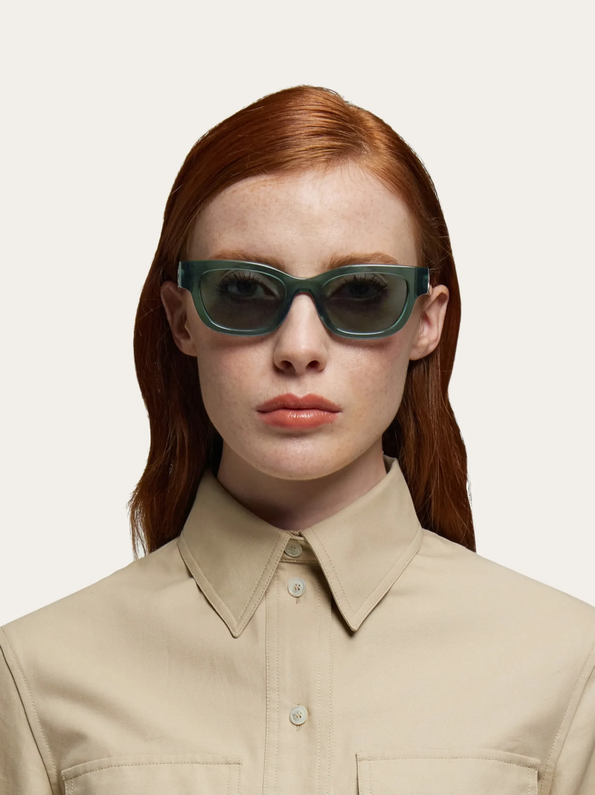 Rectangular frame sunglasses - Women