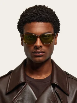 Rectangular frame sunglasses - Men