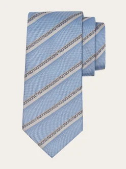 Regimental jacquard silk tie - Men