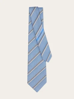 Regimental jacquard silk tie - Men
