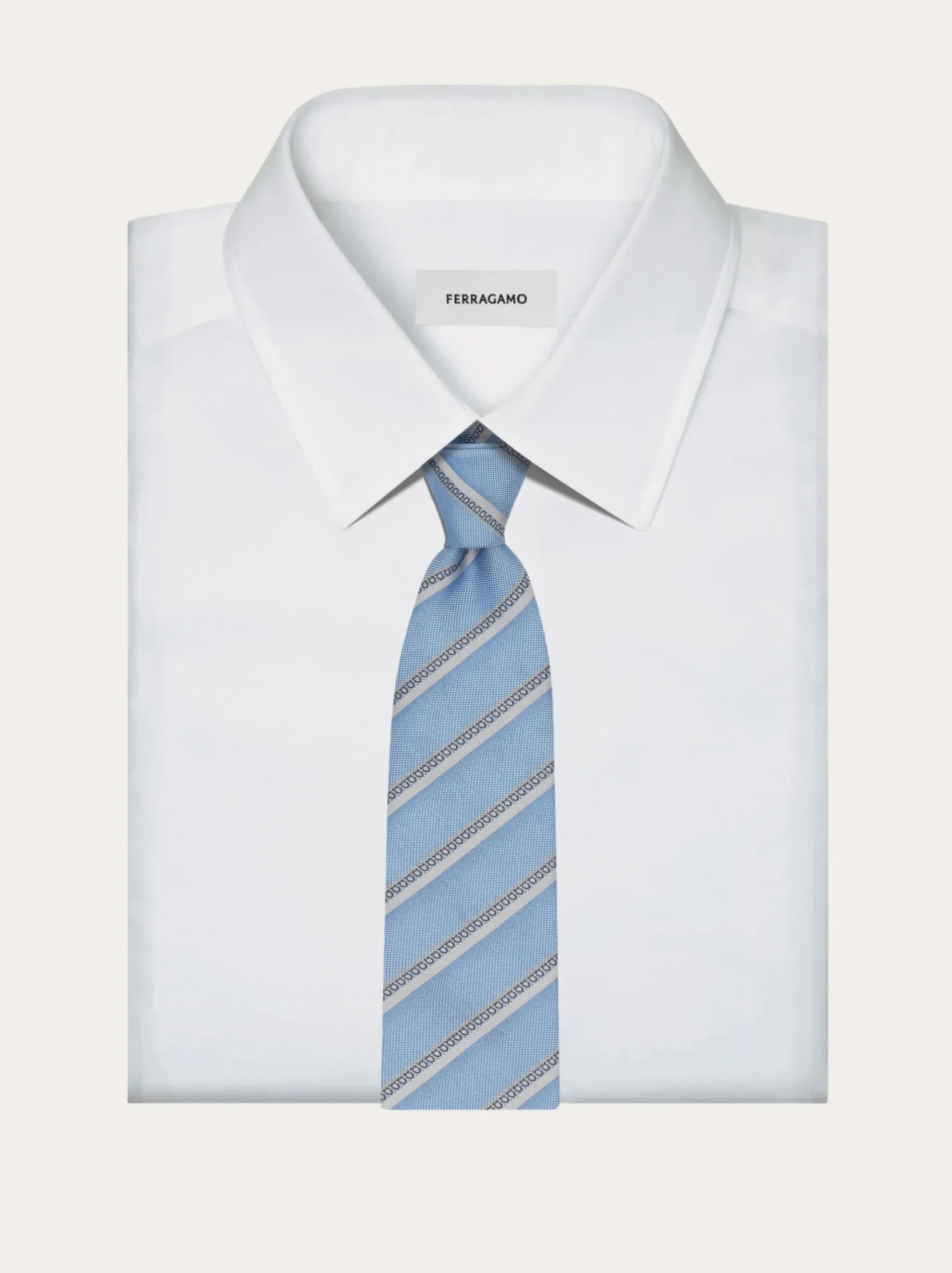 Regimental jacquard silk tie - Men