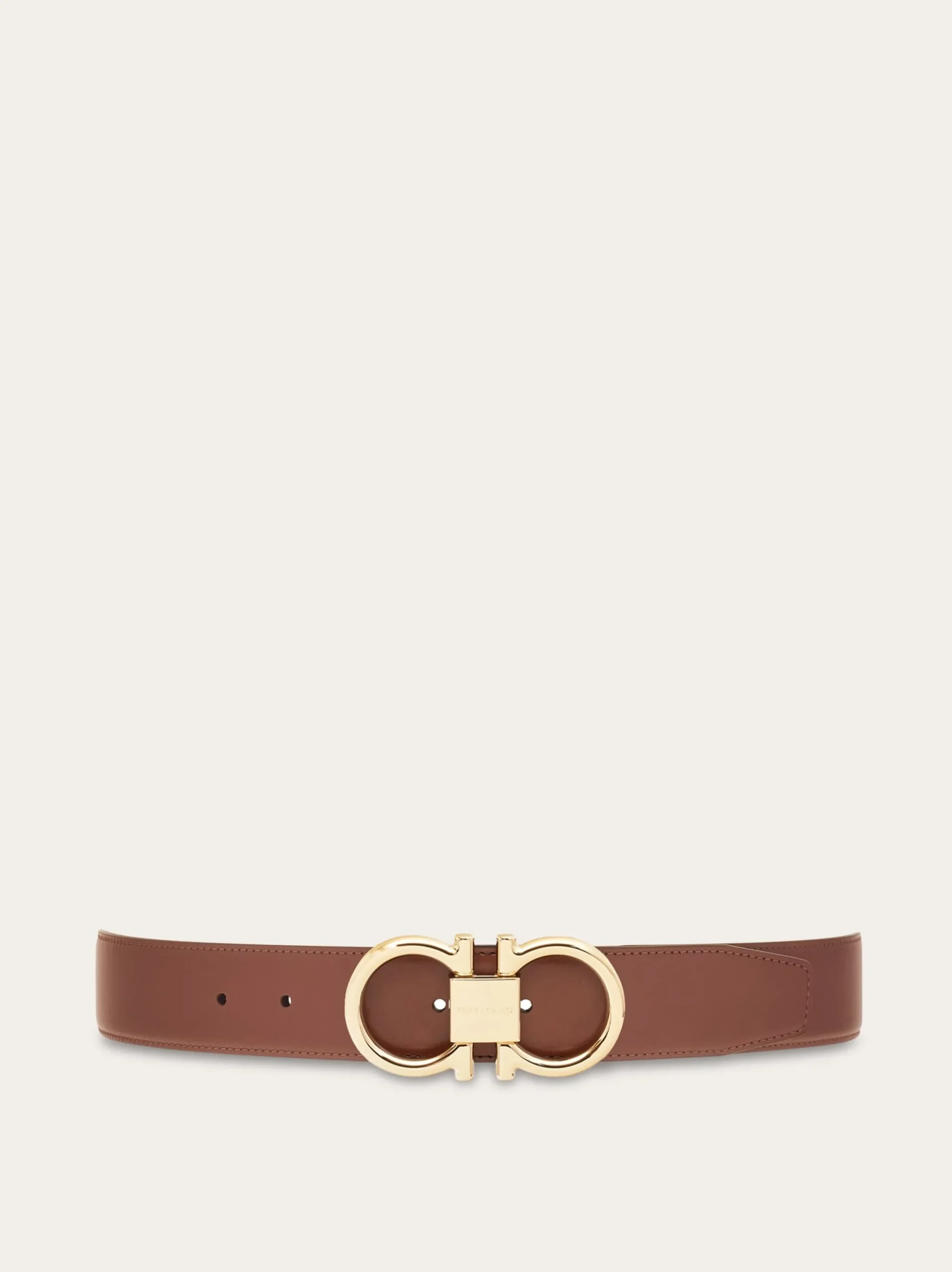 Reversible and adjustable Gancini belt - Men