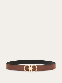 Reversible and adjustable Gancini belt - Men