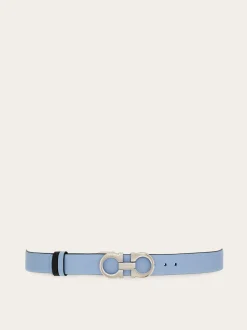 Reversible and adjustable Gancini belt - Women