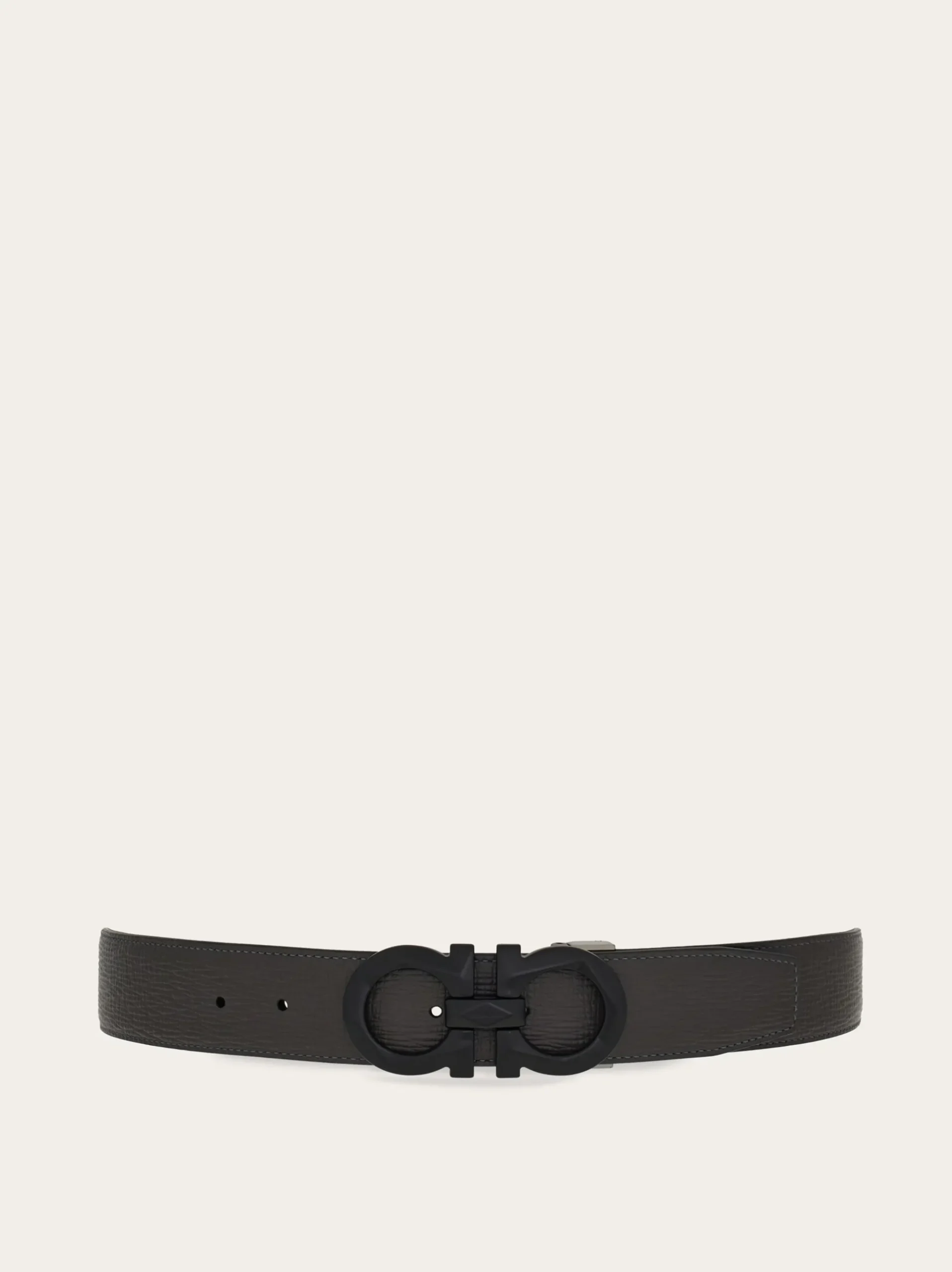 Reversible and adjustable Gancini belt - Men