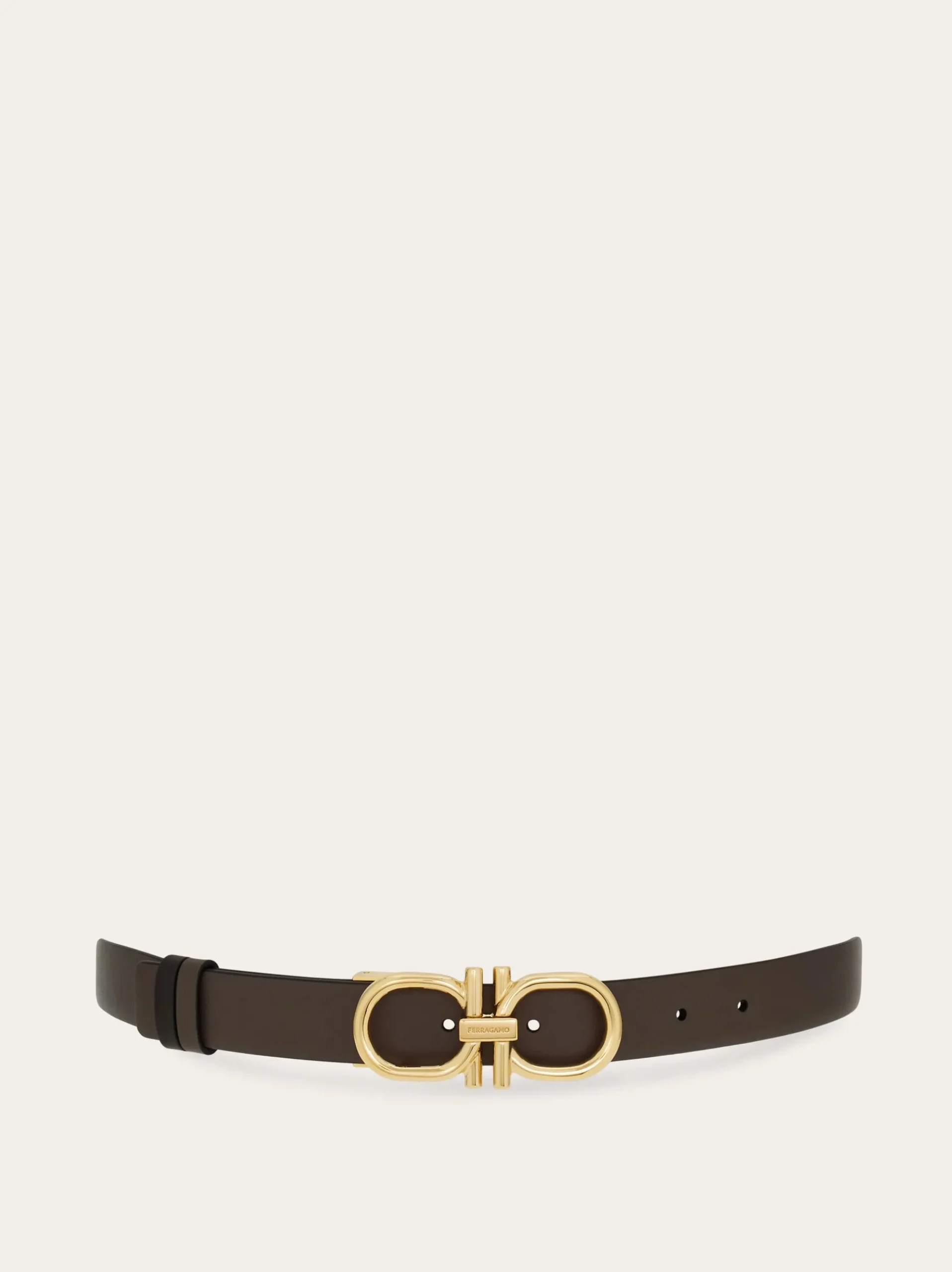 Reversible and adjustable Gancini belt - Women