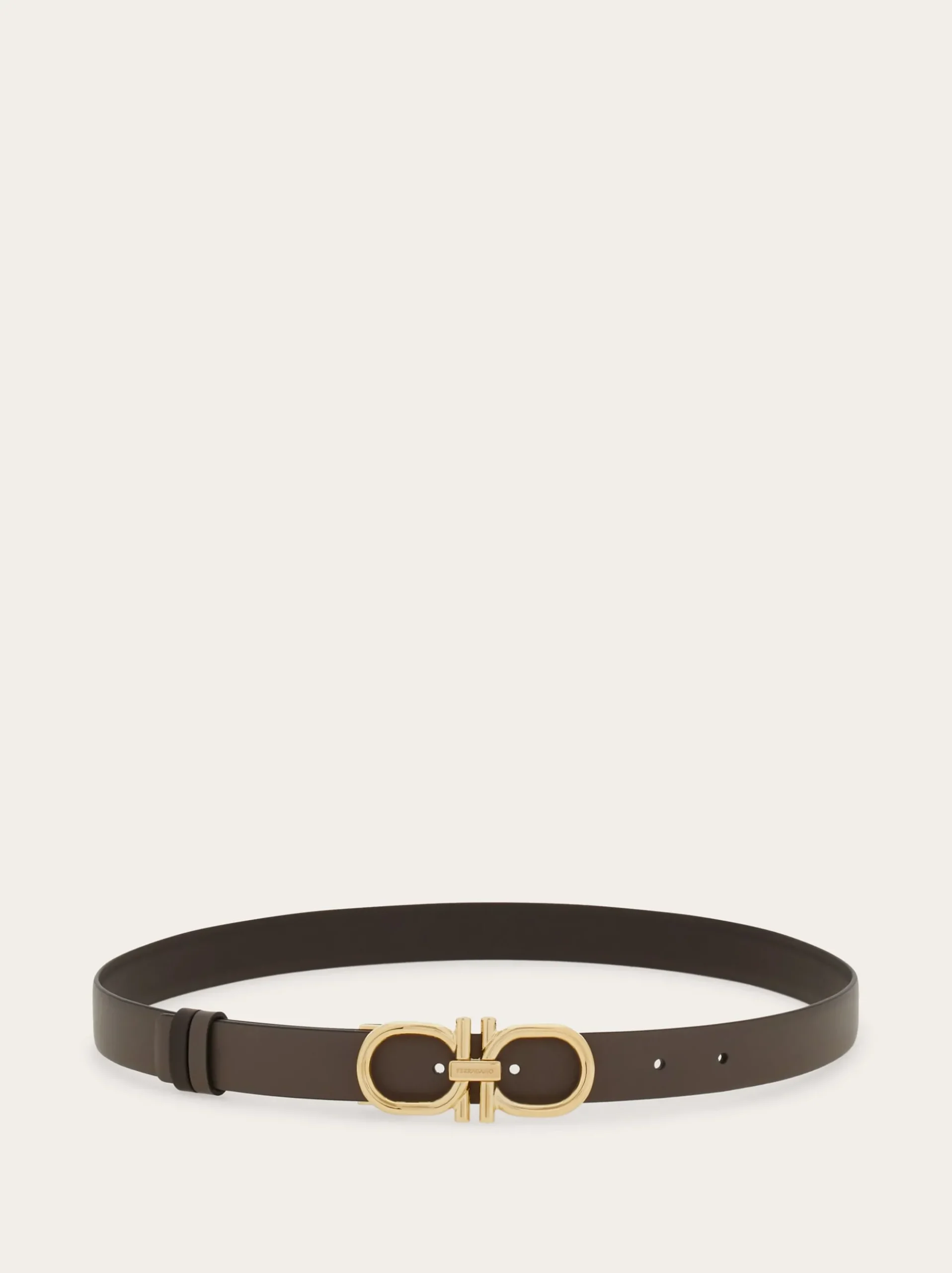 Reversible and adjustable Gancini belt - Women