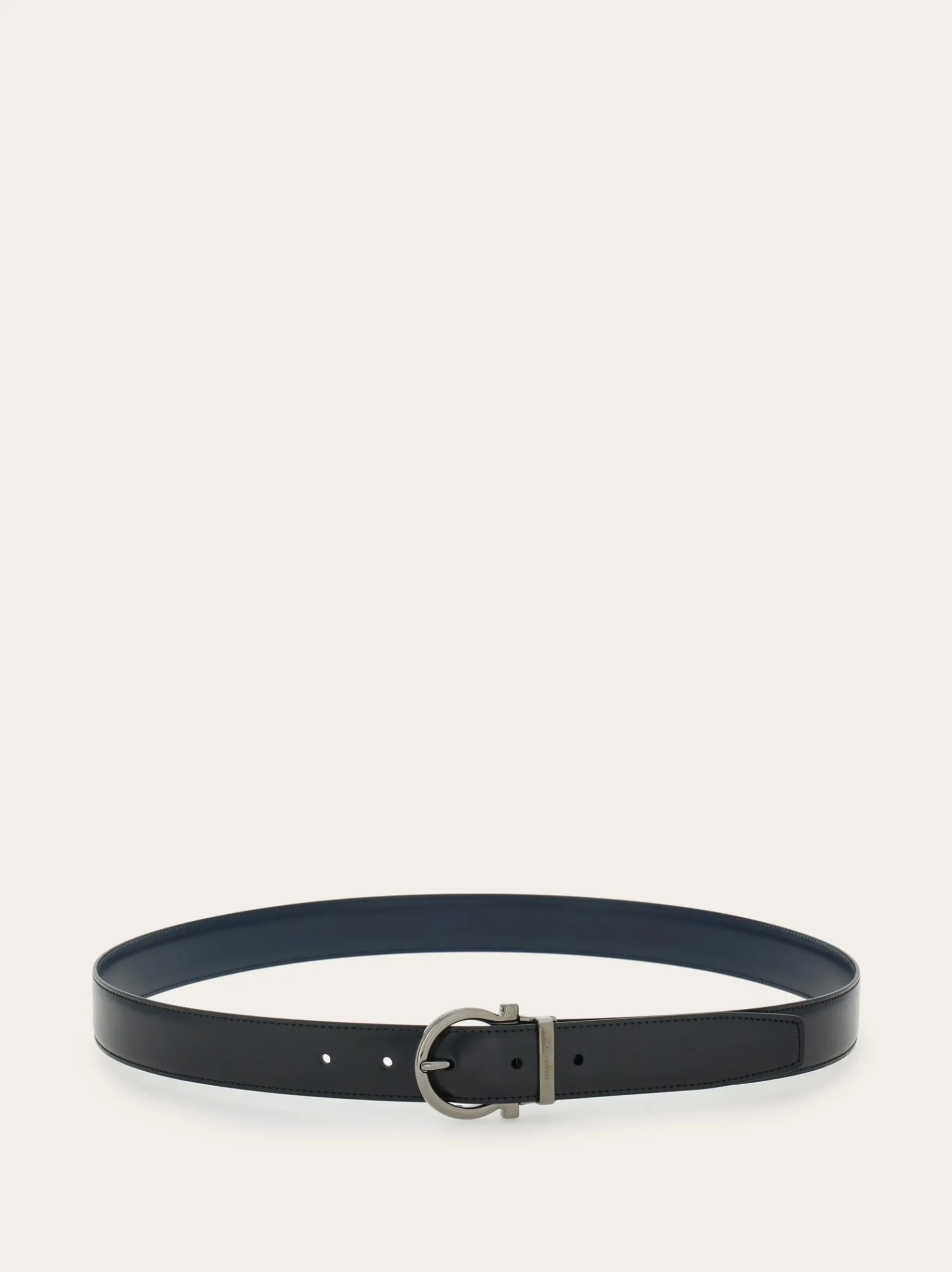 Reversible and adjustable Gancini belt - Men