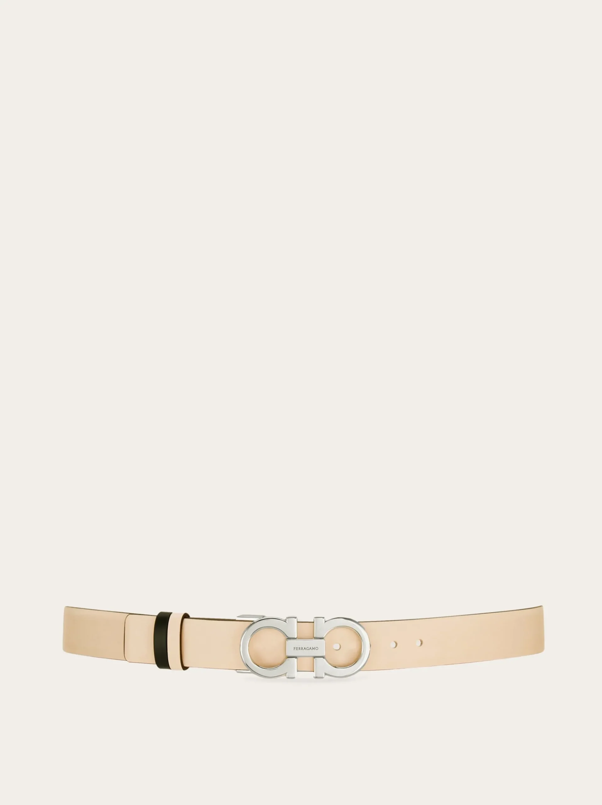 Reversible and adjustable Gancini belt - Women