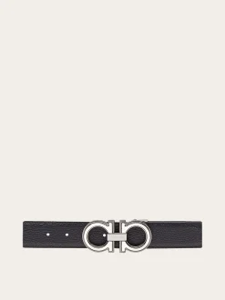 Reversible and adjustable Gancini belt - Men
