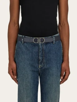 Reversible and adjustable Gancini belt - Men