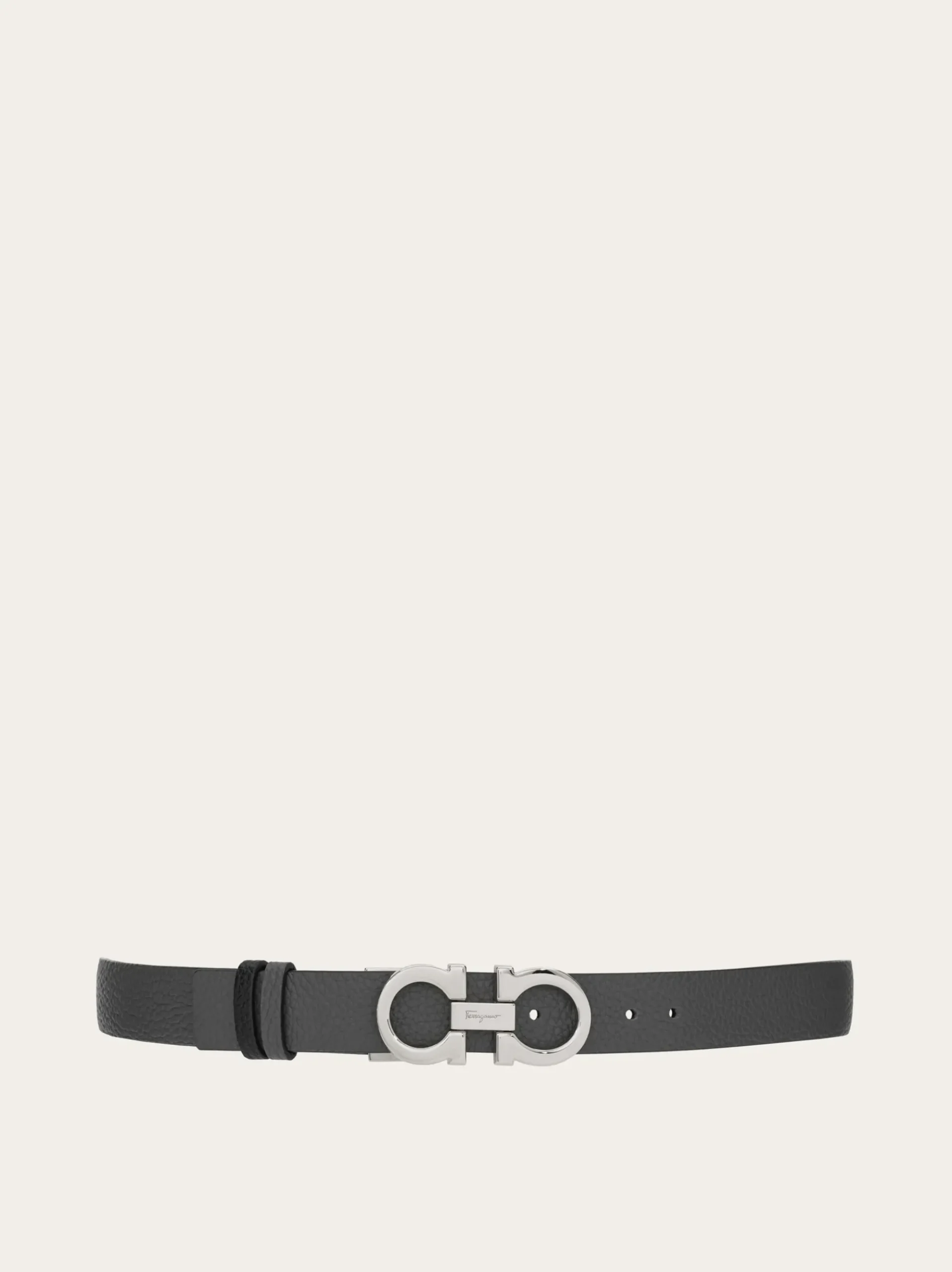 Reversible and adjustable Gancini belt - Women