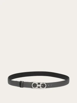 Reversible and adjustable Gancini belt - Women