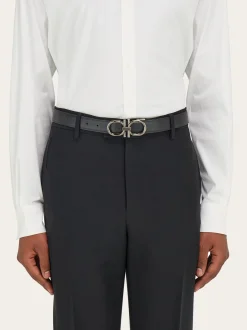 Reversible and adjustable Gancini belt - Men