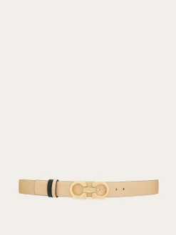 Reversible and adjustable Gancini belt - Women