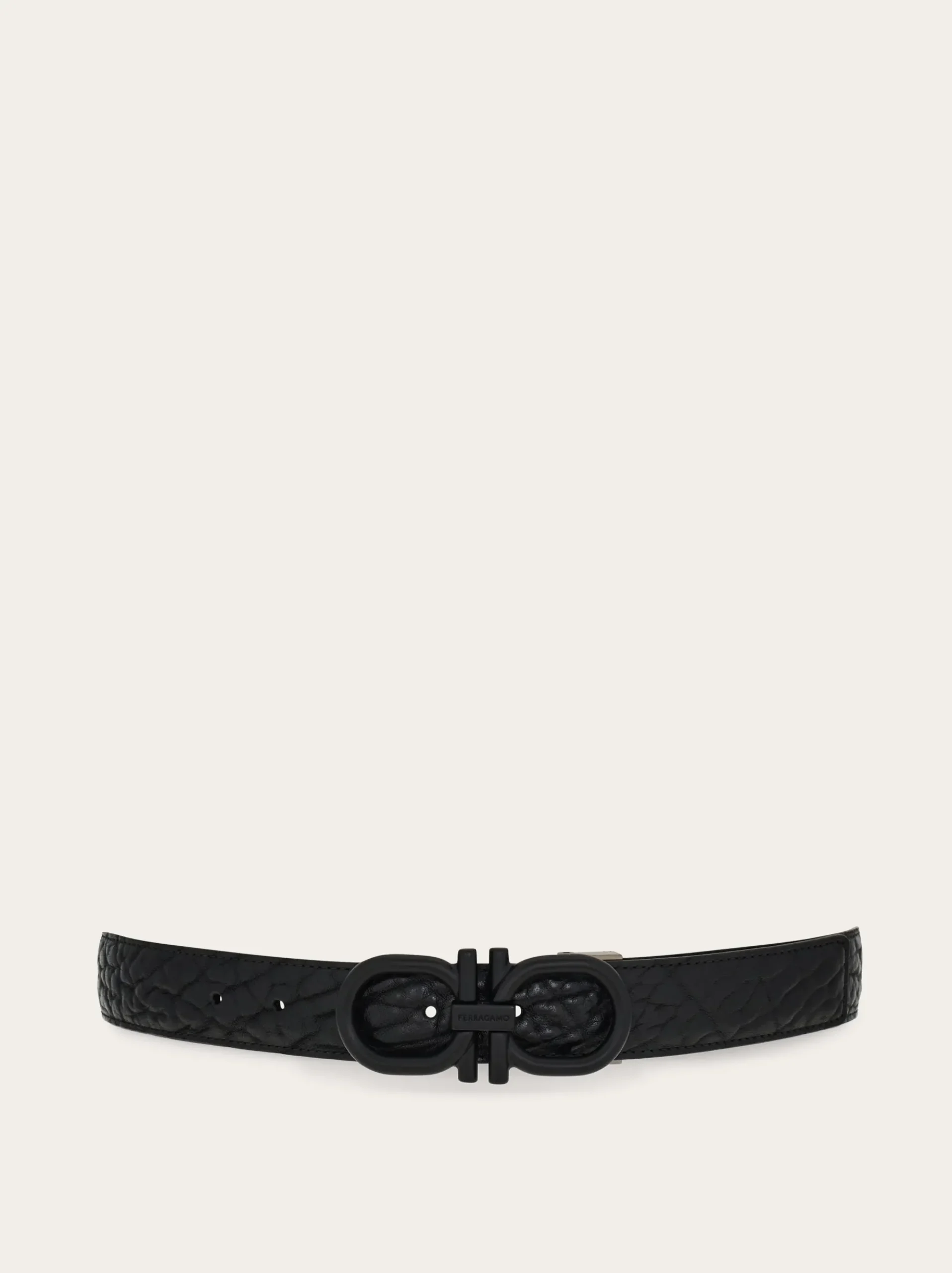 Reversible and adjustable Gancini belt - Men