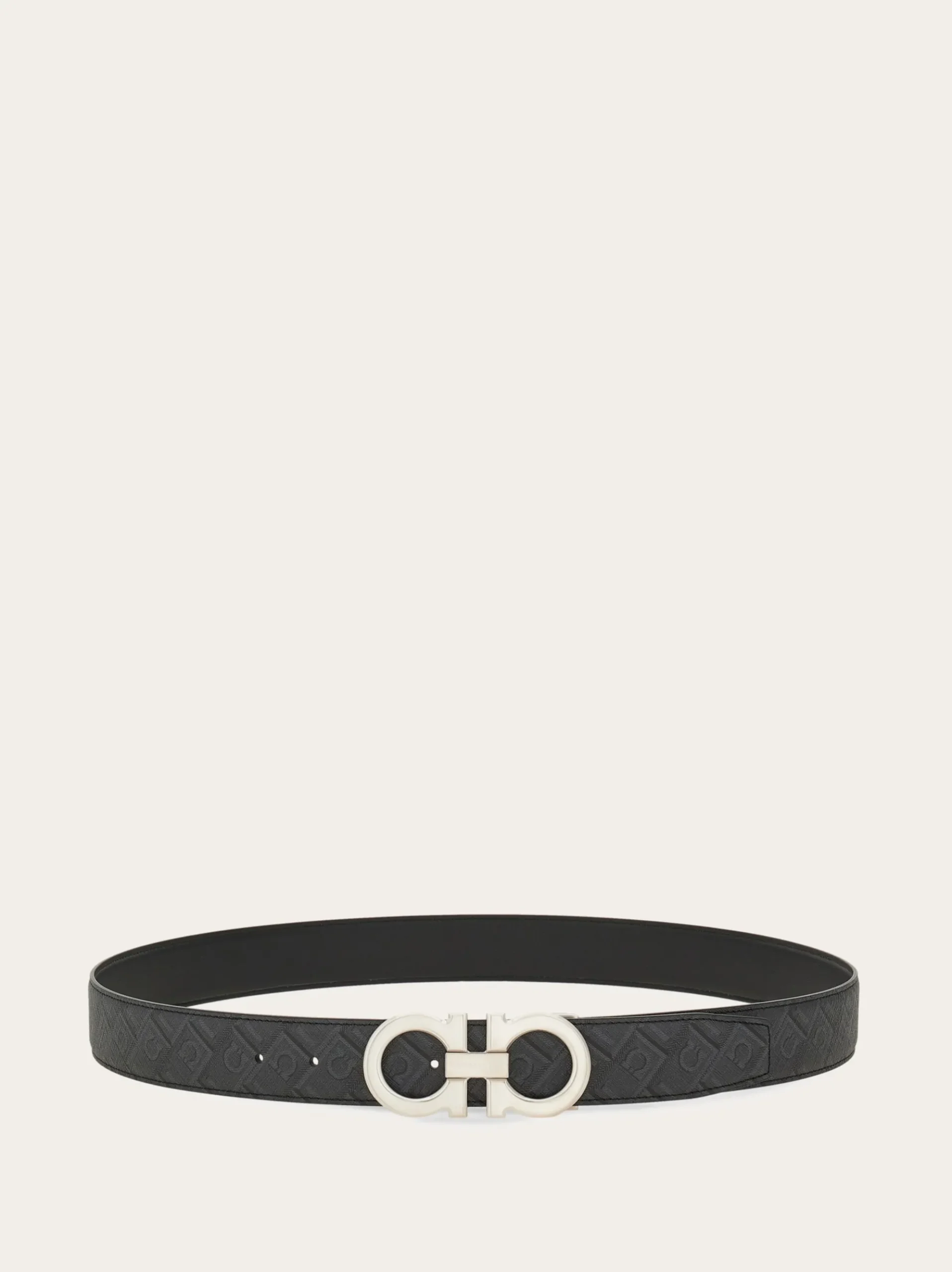 Reversible and adjustable Gancini belt - Men