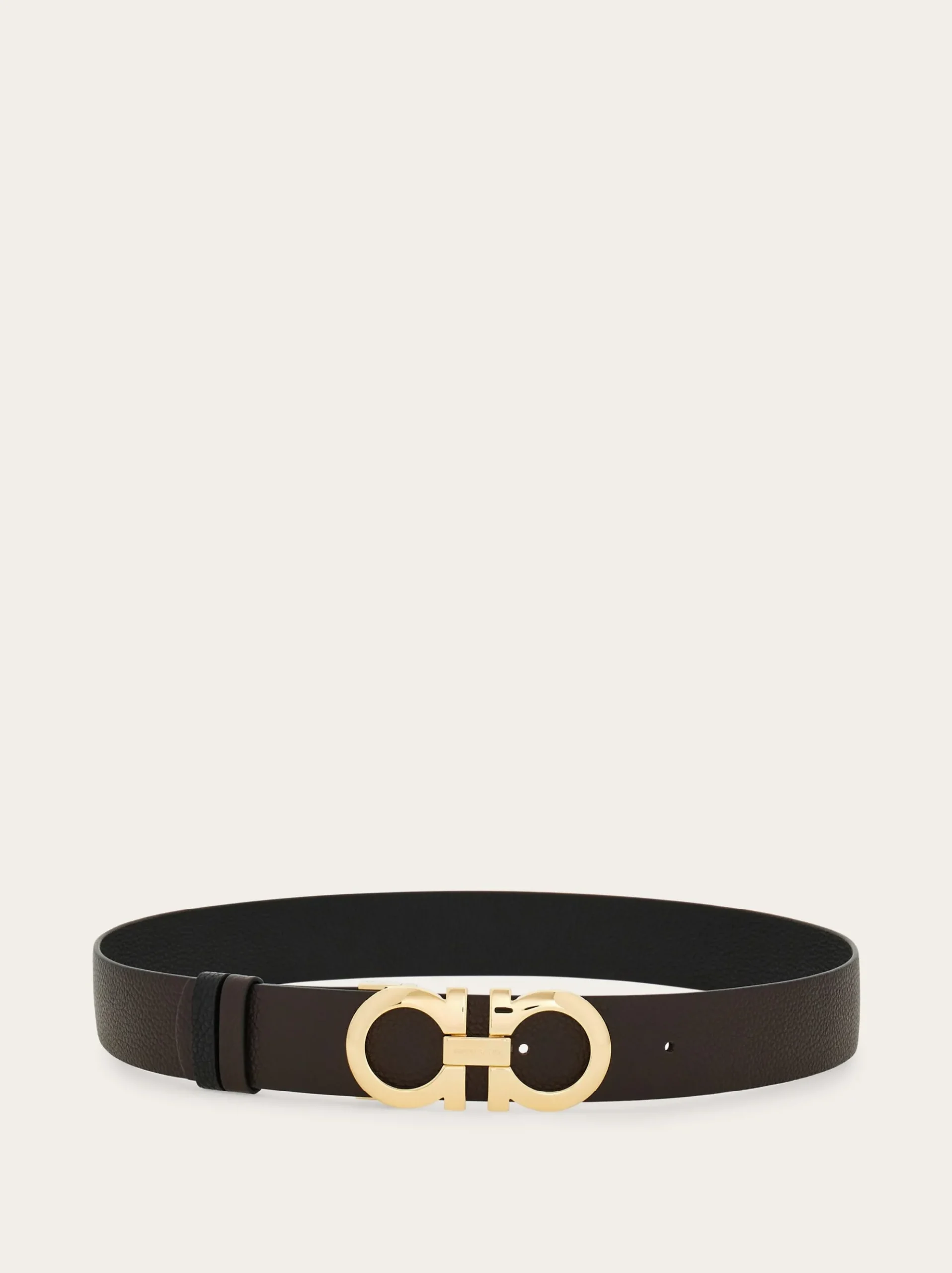 Reversible and adjustable Gancini belt - Women