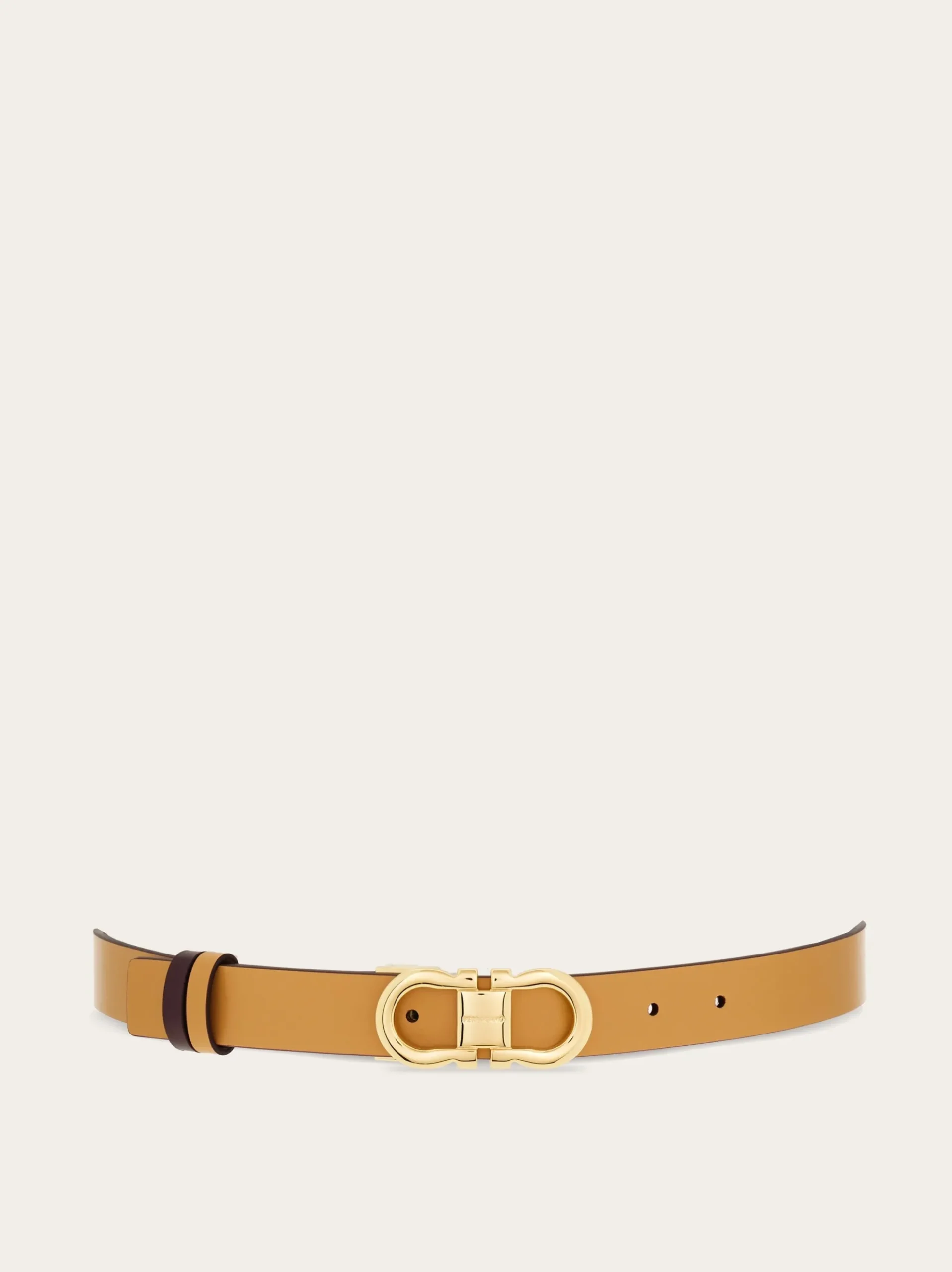 Reversible and adjustable Gancini belt - Women